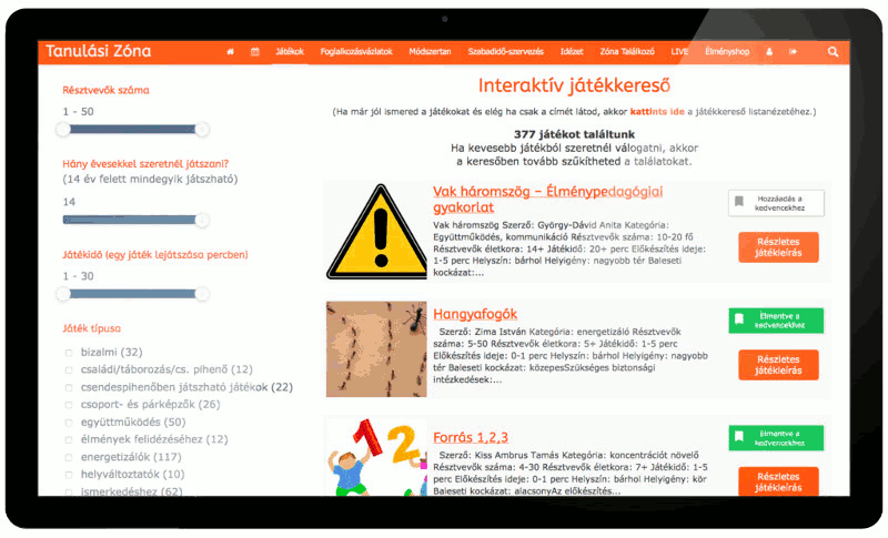Tanulási Zóna bemutato